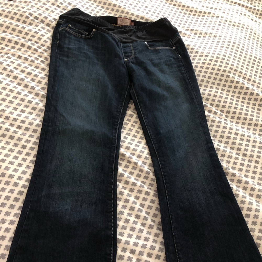 Paige Denim Maternity half panel jeans. sz 30